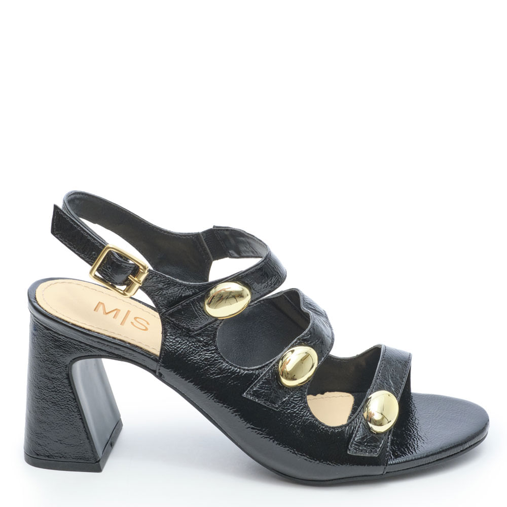 Imagem da variante: Sandália M|S Verniz Show Preto 482 PRETO - 33